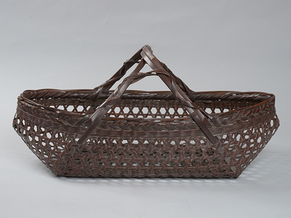 4������@���Íց@�@Hayakawa Shokosai 4th�^�w�Z�c�ڑD�`�����Ձx Mutsume-woven boat shaped morimono kago