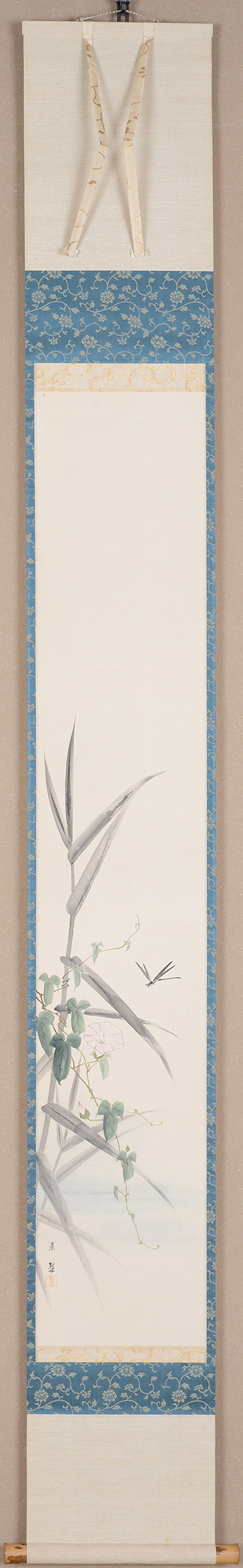 �E�@�i���@Oshi Keisui�^�������x�@A morning glory and a dragon fly 