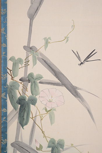 �E�@�i���@Oshi Keisui�^�������x�@A morning glory and a dragon fly 