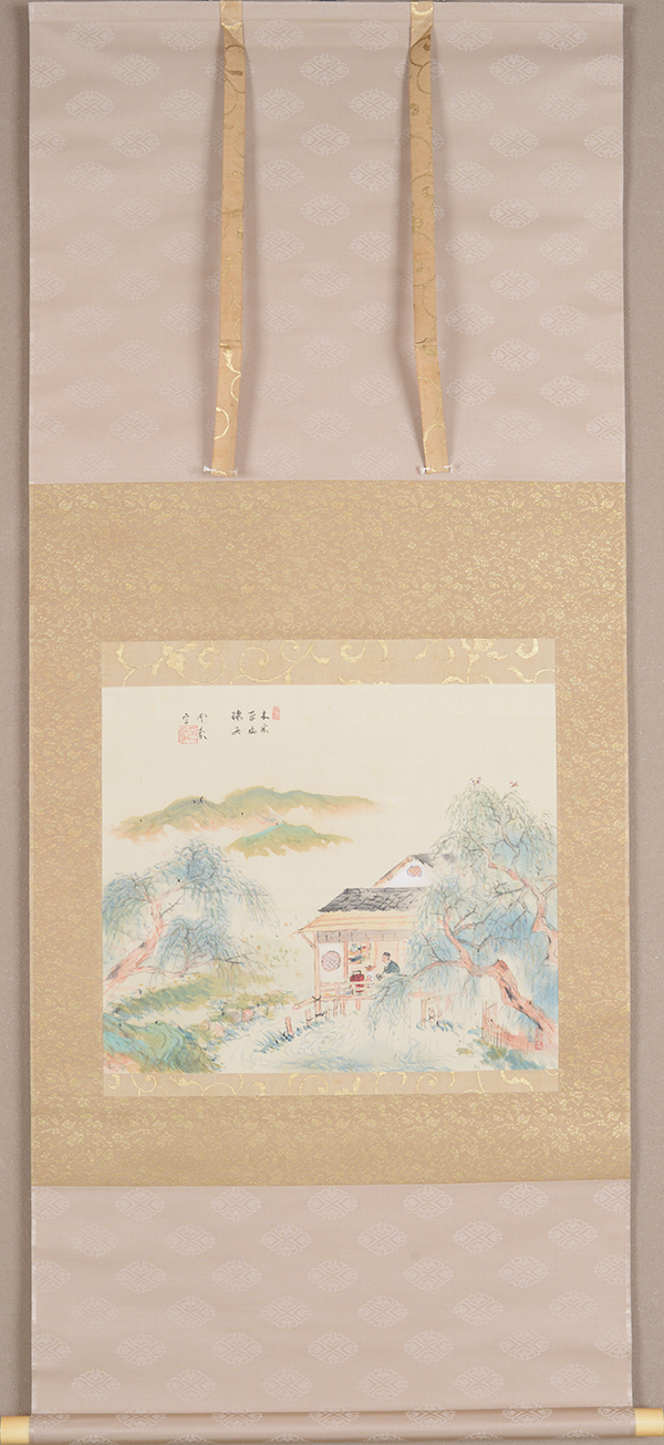 �鎺�Z�|���@���{�@��ہ@Domoto Insho�^�ؕĈ����������@Aoki Mokubei enjoying tea at his own home