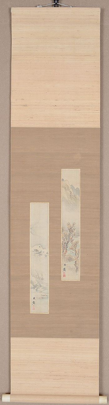 ����@���ف@Shiokawa Bunrin�^�����Z�����Z���@Every month tanzaku for six scrolls