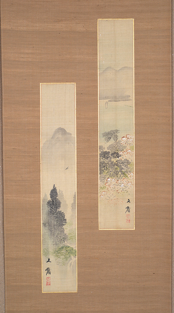 ����@���ف@Shiokawa Bunrin�^�����Z�����Z���@Every month tanzaku for six scrolls