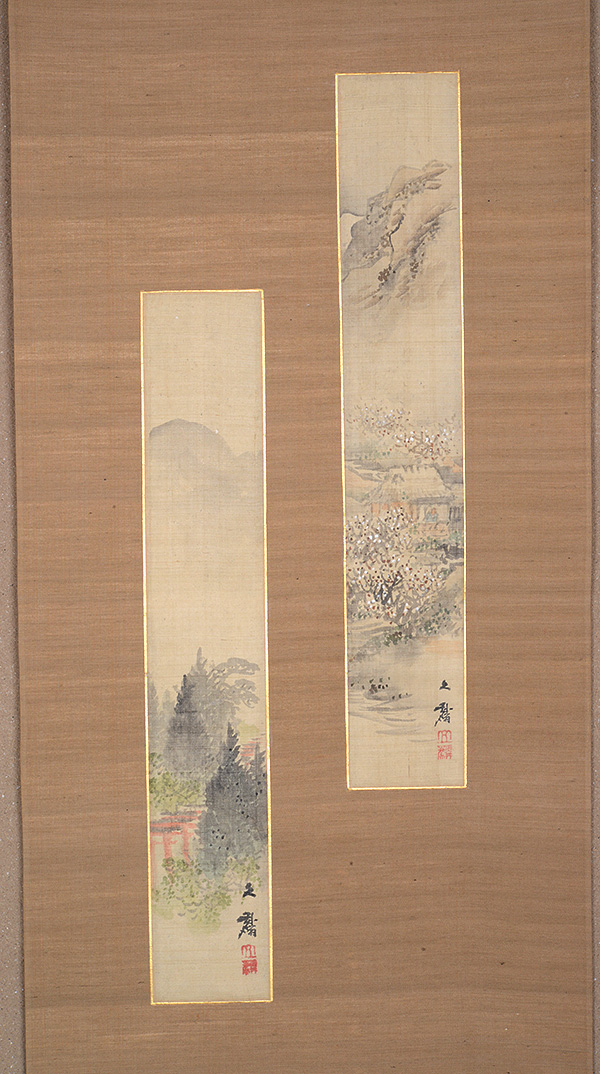 ����@���ف@Shiokawa Bunrin�^�����Z�����Z���@Every month tanzaku for six scrolls