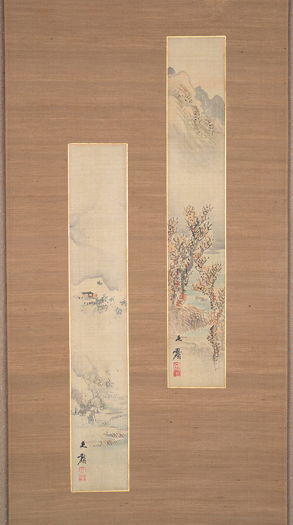 ����@���ف@Shiokawa Bunrin�^�����Z�����Z���@Every month tanzaku for six scrolls